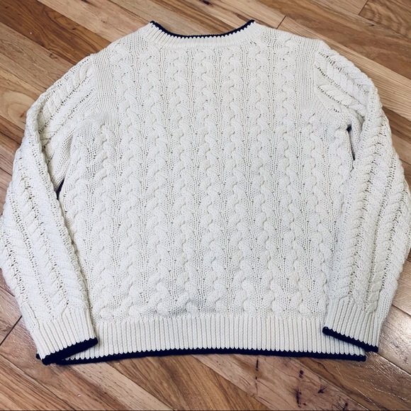 CECE Cable Knit Sweater Long Sleeve 100% Cotton - Picture 2 of 9